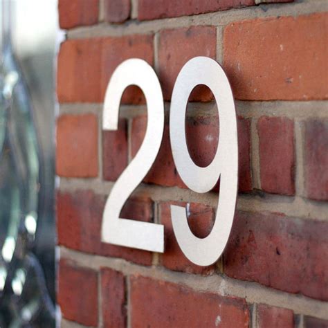 metal house numbers modern|large stainless steel house numbers.